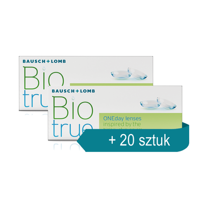 Biotrue ONEday 80 szt. (20 szt. GRATIS) - Soczewki kontaktowe zestaw